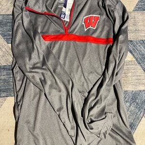 Logo Athletic Gray and Red Men's Polo Shirt